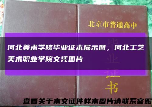河北美术学院毕业证本展示图，河北工艺美术职业学院文凭图片缩略图