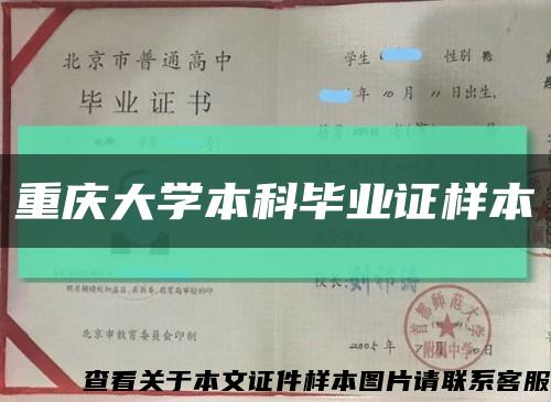 重庆大学本科毕业证样本缩略图