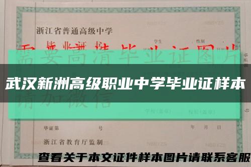 武汉新洲高级职业中学毕业证样本缩略图