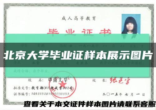 北京大学毕业证样本展示图片缩略图
