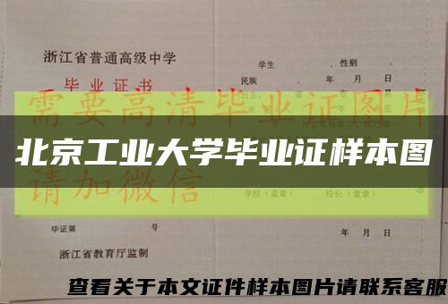 北京工业大学毕业证样本图缩略图