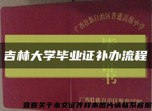 吉林大学毕业证补办流程缩略图