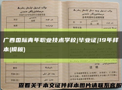 广西国际青年职业技术学校|毕业证|19年样本(模板)缩略图