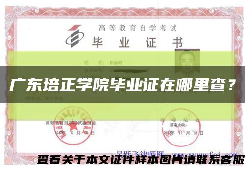 广东培正学院毕业证在哪里查？缩略图