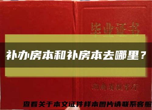 补办房本和补房本去哪里？缩略图