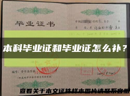 本科毕业证和毕业证怎么补？缩略图