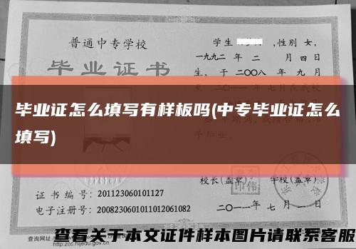 毕业证怎么填写有样板吗(中专毕业证怎么填写)缩略图