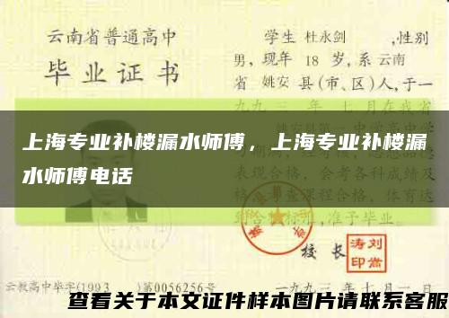 上海专业补楼漏水师傅，上海专业补楼漏水师傅电话缩略图