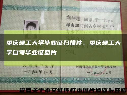 重庆理工大学毕业证扫描件、重庆理工大学自考毕业证图片缩略图