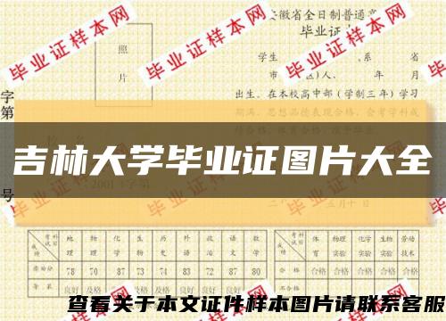 吉林大学毕业证图片大全缩略图