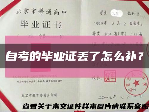 自考的毕业证丢了怎么补？缩略图