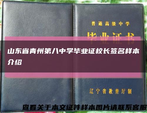山东省青州第八中学毕业证校长签名样本介绍缩略图