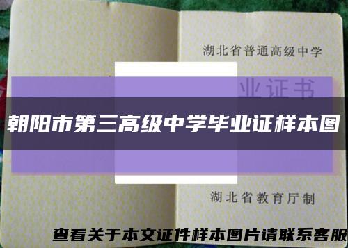 朝阳市第三高级中学毕业证样本图缩略图