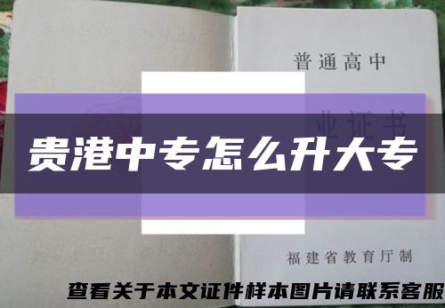 贵港中专怎么升大专缩略图