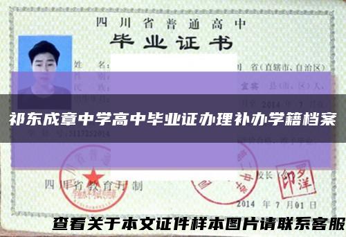 祁东成章中学高中毕业证办理补办学籍档案缩略图