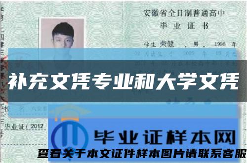 补充文凭专业和大学文凭缩略图