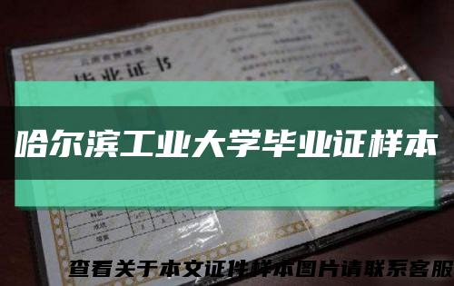 哈尔滨工业大学毕业证样本缩略图