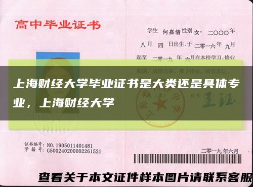 上海财经大学毕业证书是大类还是具体专业，上海财经大学缩略图