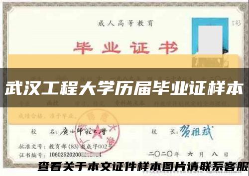 武汉工程大学历届毕业证样本缩略图
