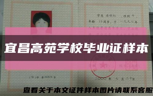 宜昌高苑学校毕业证样本缩略图