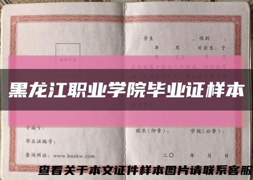 黑龙江职业学院毕业证样本缩略图