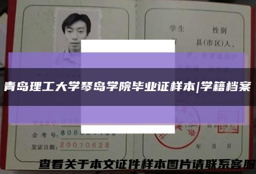 青岛理工大学琴岛学院毕业证样本|学籍档案缩略图