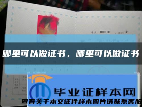 哪里可以做证书，哪里可以做证书缩略图