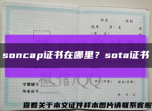 soncap证书在哪里？sota证书缩略图