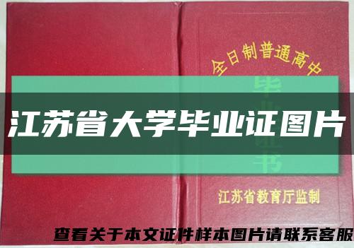 江苏省大学毕业证图片缩略图