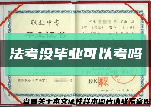 法考没毕业可以考吗缩略图
