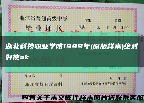 湖北科技职业学院1999年(原版样本)绝对好使ak缩略图
