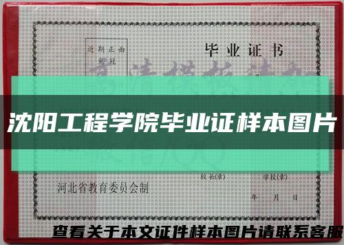 沈阳工程学院毕业证样本图片缩略图