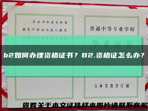 b2如何办理资格证书？B2.资格证怎么办？缩略图