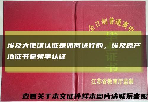 埃及大使馆认证是如何进行的，埃及原产地证书是领事认证缩略图