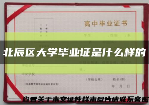 北辰区大学毕业证是什么样的缩略图