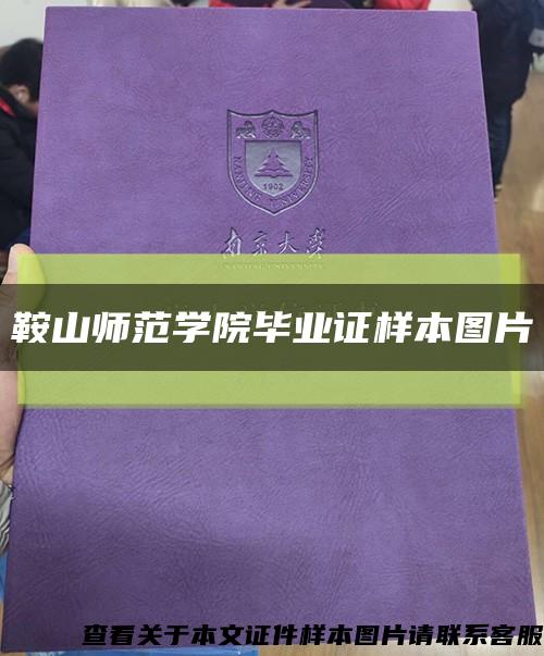 鞍山师范学院毕业证样本图片缩略图