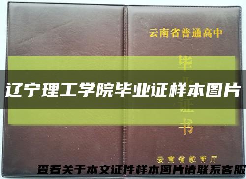 辽宁理工学院毕业证样本图片缩略图