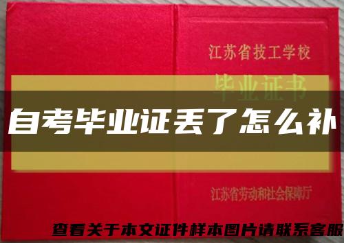 自考毕业证丢了怎么补缩略图