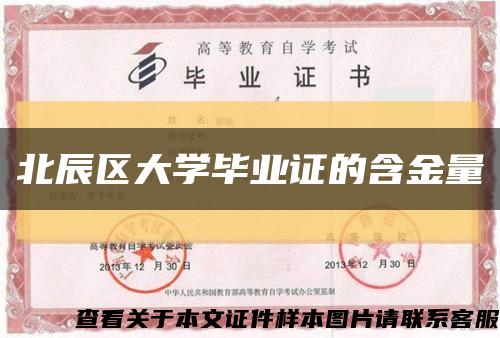 北辰区大学毕业证的含金量缩略图