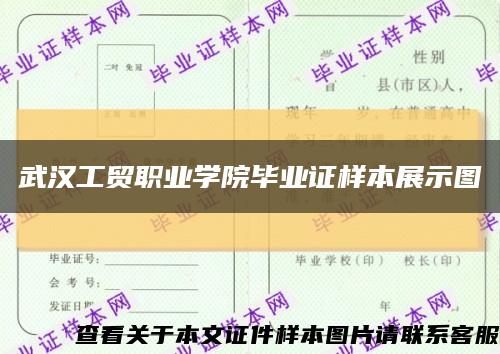 武汉工贸职业学院毕业证样本展示图缩略图