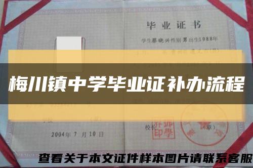 梅川镇中学毕业证补办流程缩略图