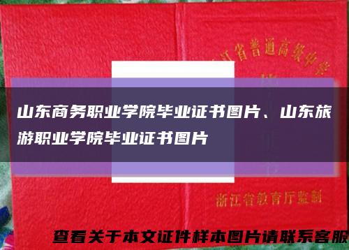 山东商务职业学院毕业证书图片、山东旅游职业学院毕业证书图片缩略图