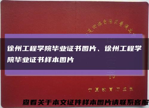 徐州工程学院毕业证书图片、徐州工程学院毕业证书样本图片缩略图