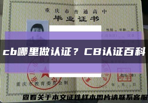 cb哪里做认证？CB认证百科缩略图