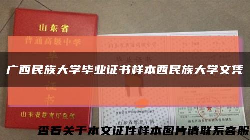 广西民族大学毕业证书样本西民族大学文凭缩略图