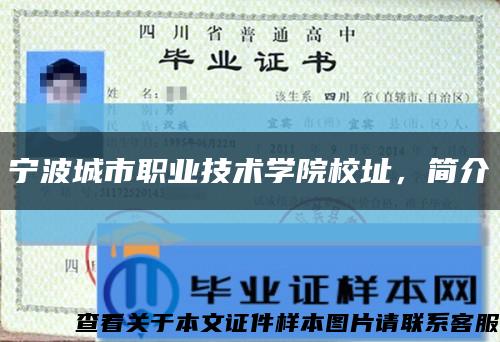 宁波城市职业技术学院校址，简介缩略图