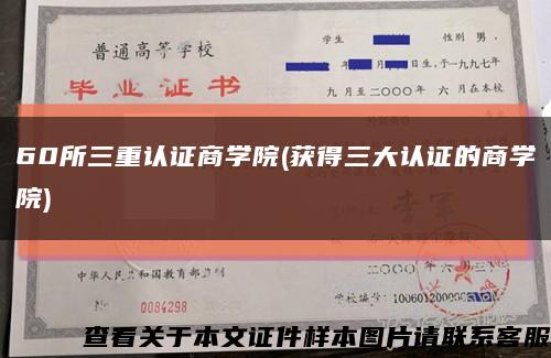 60所三重认证商学院(获得三大认证的商学院)缩略图