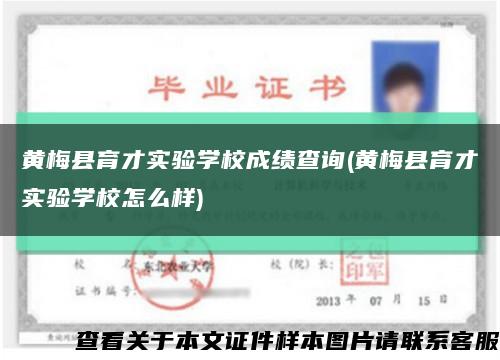 黄梅县育才实验学校成绩查询(黄梅县育才实验学校怎么样)缩略图