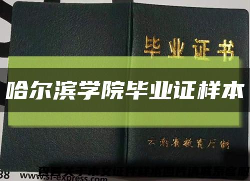 哈尔滨学院毕业证样本缩略图