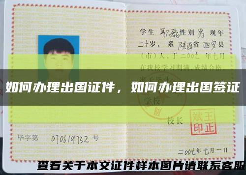 如何办理出国证件，如何办理出国签证缩略图